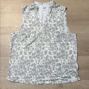 PUMA ANIMAL PRINT SLEEVELESS ACTIVEWEAR TOP SIZE LARGE NWOT